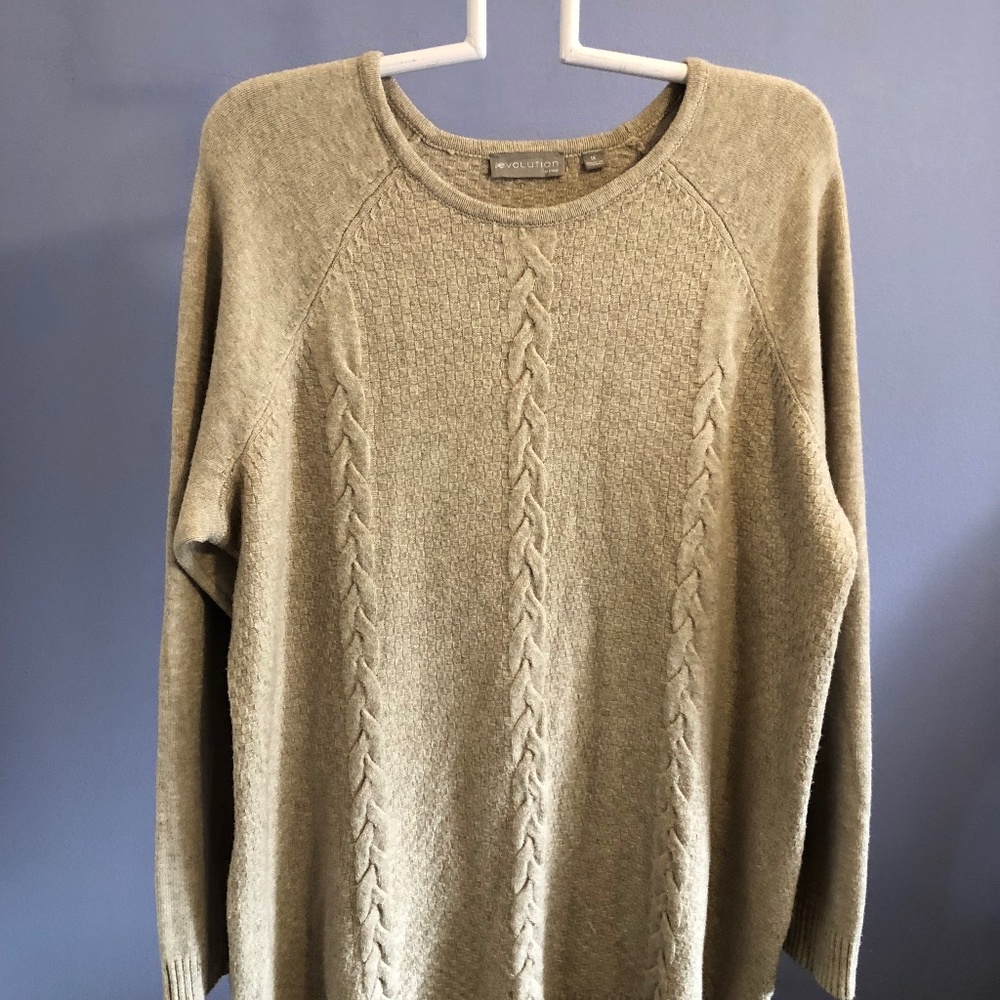 Evolution by Cyrus, Stitch-Fix tan sweater